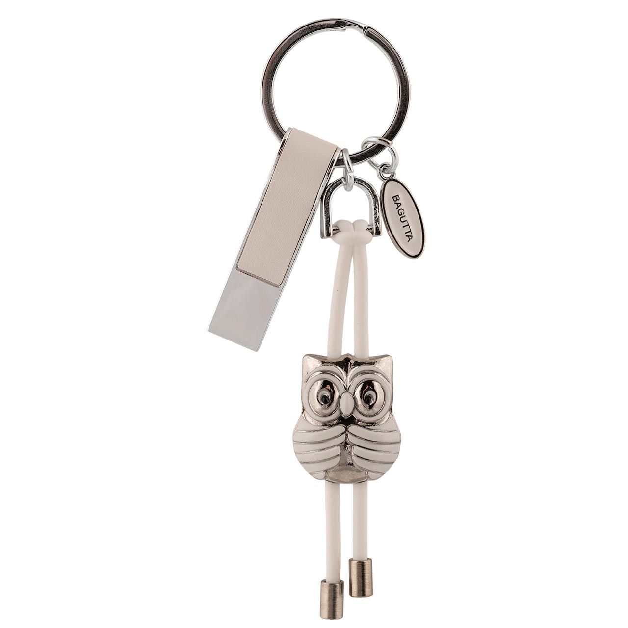 PORTACHIAVI CON MEMORIA USB GUFO BIANCO